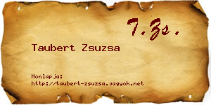 Taubert Zsuzsa névjegykártya